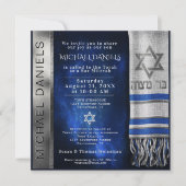 Bar Mitzvah Prayer Shawl Uitnodiging (Voorkant)