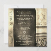 Bar Mitzvah Prayer Shawl Uitnodiging (Voorkant)