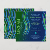 Bar Mitzvah Prayer Shawl Uitnodiging (Voorkant / Achterkant)