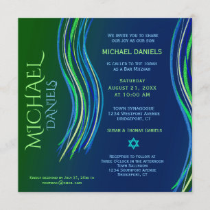 Bar Mitzvah Prayer Shawl Uitnodiging