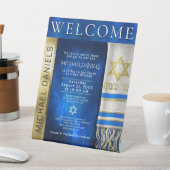 Bar Mitzvah Prayer Shawl Uitnodiging Reclamebord Met Voetstuk (Insitu)