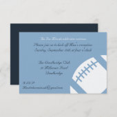Bar Mitzvah Reception Card - Football Informatiekaartje (Voorkant / Achterkant)