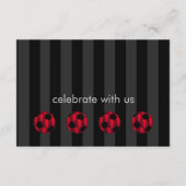 Bar Mitzvah Red en Black Voetbal Kaart (Voorkant)