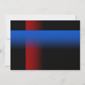 Bar Mitzvah Red en Blue op elke kleur Kaart (Achterkant)