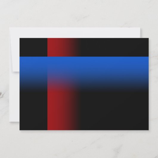 Bar Mitzvah Red en Blue op elke kleur Kaart (Achterkant)