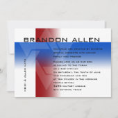 Bar Mitzvah Red en Blue op elke kleur Kaart (Voorkant)