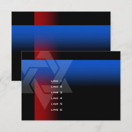 Bar Mitzvah Red en Blue op elke kleur Kaart