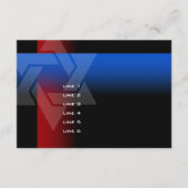 Bar Mitzvah Red en Blue op elke kleur Kaart (Voorkant)