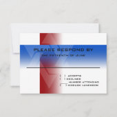 Bar Mitzvah Red en Blue op elke kleur RSVP Kaartje (Voorkant)