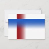 Bar Mitzvah Red en Blue op elke kleur RSVP Kaartje (Achterkant)