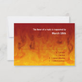 Bar Mitzvah Red en Oranje RSVP (Voorkant)