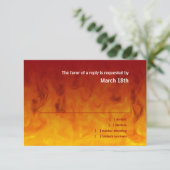 Bar Mitzvah Red en Oranje RSVP (Staand voorkant)