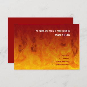 Bar Mitzvah Red en Oranje RSVP