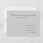 Bar Mitzvah Red en Silver Stripe Star van David RSVP Kaartje (Achterkant)