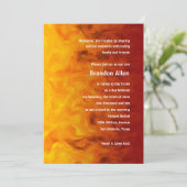 Bar Mitzvah Red en Sinaasappel Kaart (Staand voorkant)