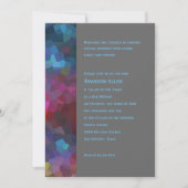 Bar Mitzvah Red Paars Blue Gray Abstract Design Kaart (Voorkant)