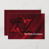 Bar Mitzvah Red Star van David Kaart (Voorkant / Achterkant)