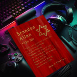 Bar Mitzvah Red Streaks Kaart<br><div class="desc">Bar Mitzvah en Bat Mitzvah uitnodigingen die door Umua worden ontworpen. Gedrukt en verzonden door Zazzle of zijn partners.</div>