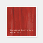Bar Mitzvah Red Techno Streaks Servetten (Voorkant)