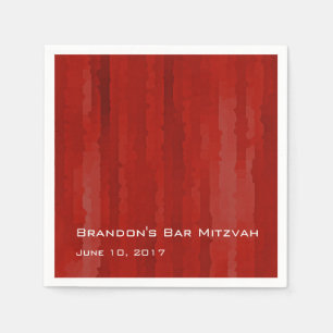 Bar Mitzvah Red Techno Streaks Servetten