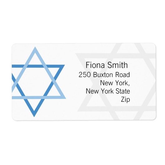 Bar Mitzvah Return Address Labels (Voorkant)