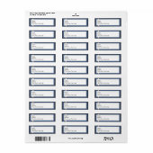 Bar Mitzvah Return Address Labels (Full Sheet)