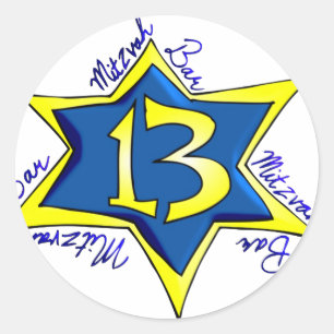 Bar MItzvah Ronde Sticker