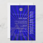Bar Mitzvah/royal blue/gold Kaart (Voorkant)