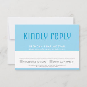 BAR MITZVAH RSVP schattige stijlvolle ster van dav
