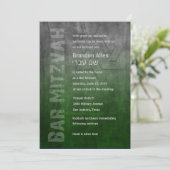 Bar Mitzvah Rugged Fade Green Kaart (Staand voorkant)