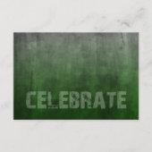 Bar Mitzvah Rugged Fade Green Reception Kaart (Voorkant)