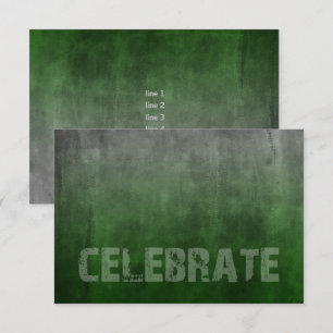 Bar Mitzvah Rugged Fade Green Reception Kaart