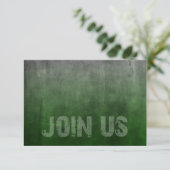 Bar Mitzvah Rugged Fade Green RSVP-kaart RSVP Kaartje (Staand voorkant)