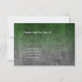 Bar Mitzvah Rugged Fade Green RSVP-kaart RSVP Kaartje (Achterkant)