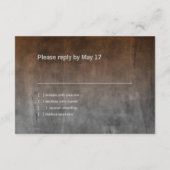 Bar Mitzvah Rugged Fade Rust RSVP-kaart RSVP Kaartje (Achterkant)