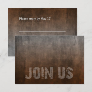 Bar Mitzvah Rugged Fade Rust RSVP-kaart RSVP Kaartje