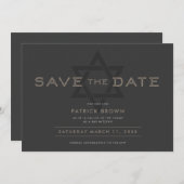 Bar Mitzvah Save the Date Kaart (Voorkant / Achterkant)