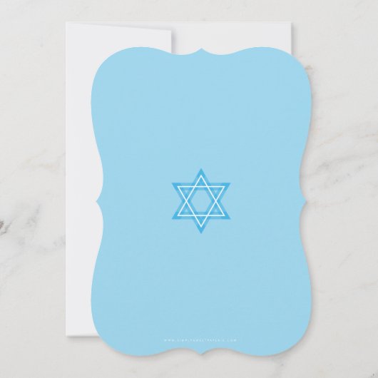 BAR MITZVAH schattige moderne tween ster van david Kaart (Achterkant)
