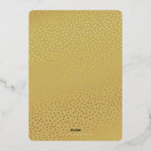 BAR MITZVAH script lettering goud marineblauw Folie Uitnodiging (Achterkant)