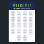 BAR MITZVAH SEATINGSKART 18 tafels marinegroen Poster<br><div class="desc">door kat massard >> WWW.SIMPLYSWEETPAPERIE.COM<<< - - - - - - - - - - - - - - - - A SEATING CHART is not only classy it is very handy to let your guest's know exactly where they are seated for your event. This is a lot simpler than...</div>