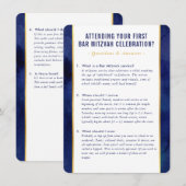 BAR MITZVAH service informatie advies blauw goud Kaart (Voorkant / Achterkant)