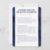 BAR MITZVAH service informatie advies blauw goud Kaart (Voorkant)