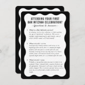 BAR MITZVAH service informatie advies zwart wit Kaart (Voorkant / Achterkant)