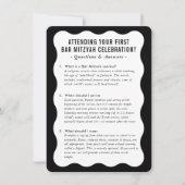 BAR MITZVAH service informatie advies zwart wit Kaart (Voorkant)