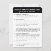 BAR MITZVAH service vraag en antwoord advies Kaart (Voorkant)