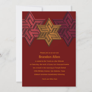 Bar Mitzvah Shades of Red and Rust, ster van David Kaart