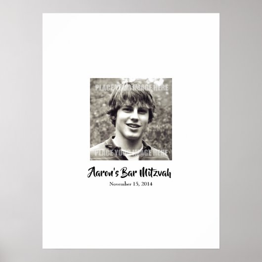 Bar Mitzvah Sign In Party Board Poster (Voorkant)