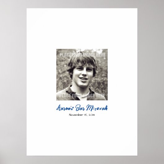 Bar Mitzvah Sign In Party Board Poster (Voorkant)