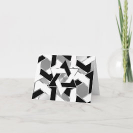 Bar Mitzvah Silver Black White Star van David Bedankkaart