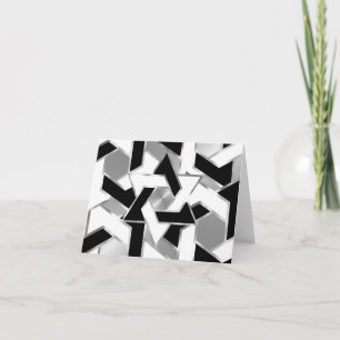 Bar Mitzvah Silver Black White Star van David Bedankkaart